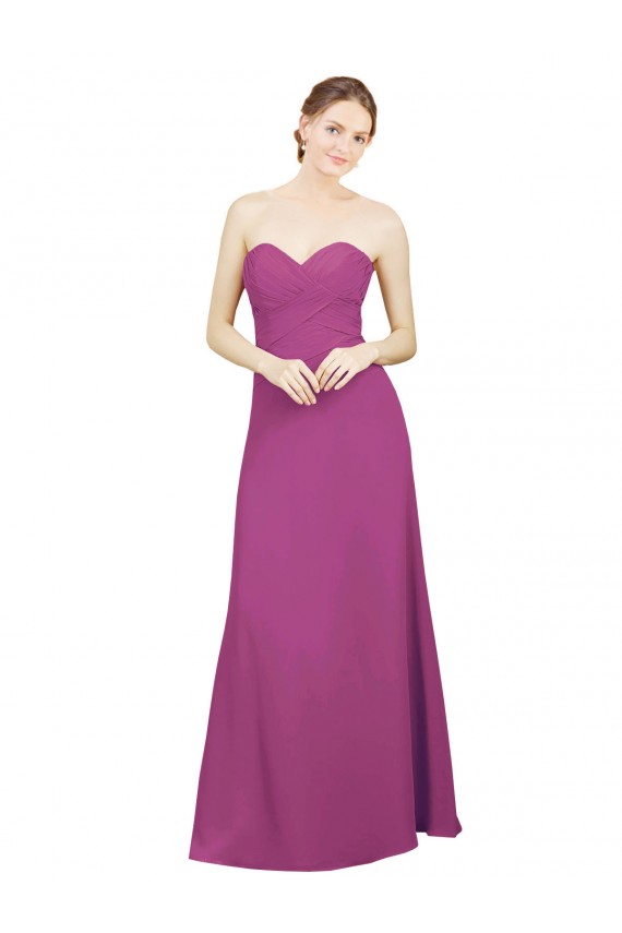 Outlet Baie sauvage Trapèze Mousseline Longue Robes demoiselle d'honneur