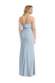 Outlet Bleu ciel clair Trompette Sans bretelle Crêpe Stretch Longue Robes demoiselle d'honneur / Robes de bal