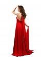 Outlet Rouge Trapèze Licou Spandex Longue Formelles Robes demoiselle d'honneur / Robes de soirée / Robes de bal