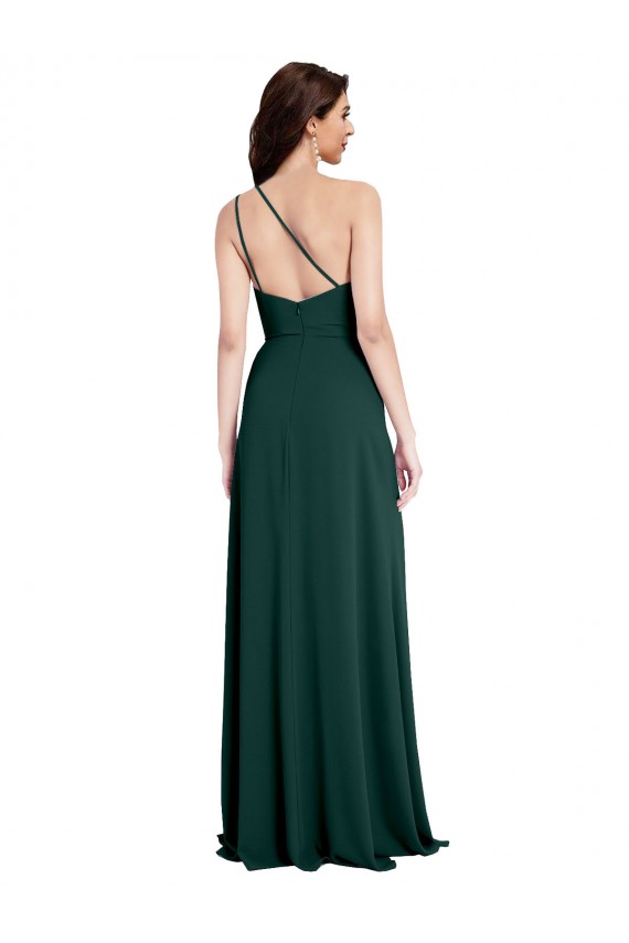 Outlet Trapèze Crêpe Stretch Longue Formelles Robes demoiselle d'honneur / Robes de soirée / Robes de bal